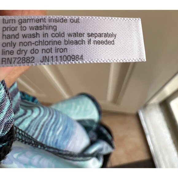 Fashion Bug Women V-Neck Blue/Black Pull On Top Size 3X SKU C3023 - Picture 6 of 7